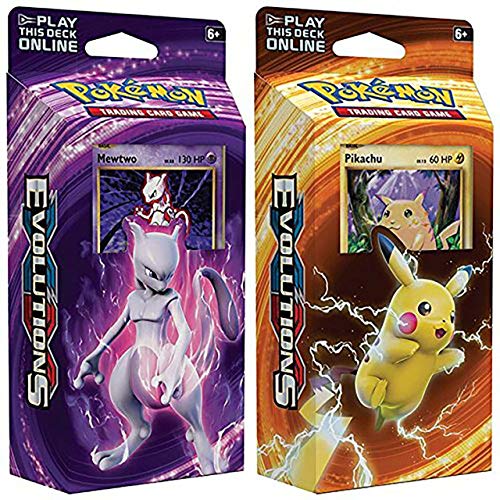 Pokemon Mewtwo & Pikachu XY Evolutions TCG Card Game Decks - 60 Cards Each von Pokémon