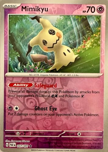 Pokemon Mimikyu 037/091 - Paldean Fates - Reverse Foil - Einzelkarte von Pokémon