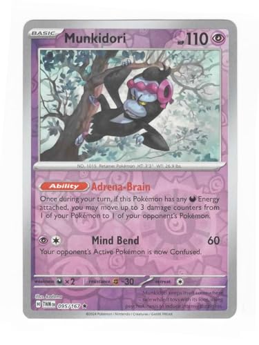 Pokemon Munkidori 095/167 - Twilight Maskerade - Reverse Foil Card - Rev Holo von Pokémon