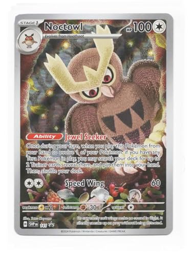 Pokemon - Noctowl SVP 141 - Stellar Crown Promokarte - IIR Illustration Full Art von Pokémon