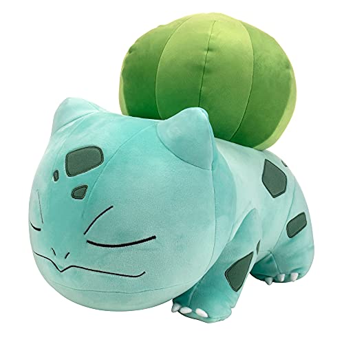 Pokémon PKW0221-45cm Schlafendes Plüsch - Bisasam, offizielles Plüsch von Pokémon