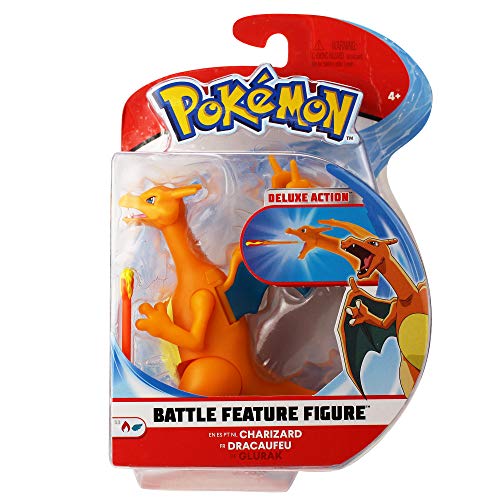 Pokémon PKW0368 - Battle Feature Figure - Glurak, offizielle bewegliche Figuren, 11,5 cm von Pokémon