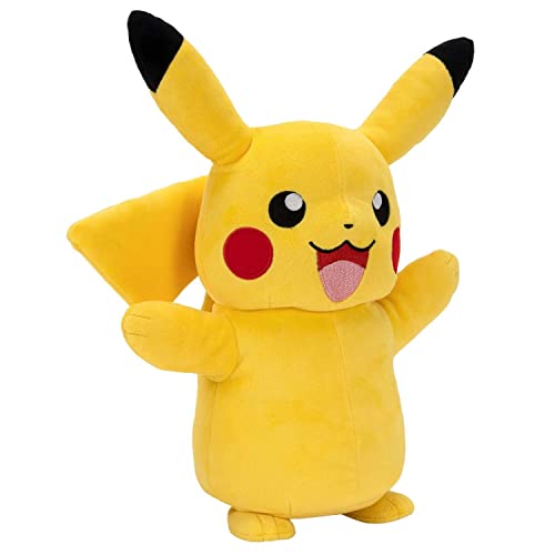 Pokémon PKW2365-28cm Deluxe Featured Plüsch - Pikachu, offizielles Plüsch mit Bewegungen, Licht und Sound von Pokémon