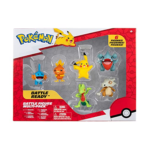 Pokémon PKW2685 - Battle Figure Multipack - 6er Pack, offizielle detaillierte Figuren, je 5 cm von Pokémon