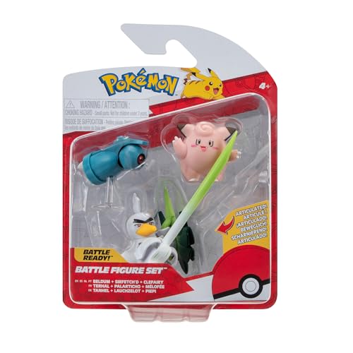 Pokémon PKW3057 Battle Figure Set-Piepi, Tanhel, Lauchzelot von Pokémon