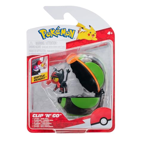 Pokémon PKW3147 Pokemon Clip 'N' Go Litten Includes 2-Inch Battle Figure und Dusk Ball Zubehör, Multi-Color Pokémon PKW3147 Pokemon Clip 'N' Go Litten Includes 2-Inch Battle Figure und Dusk Ball Zubehör, Multi-Color von Pokémon