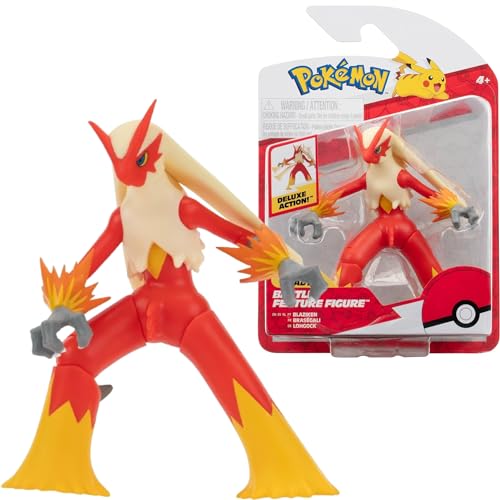 Pokémon PKW3368 - Battle Feature Figure - Lohgock, offizielle bewegliche Figuren, 11.5 cm von Pokémon