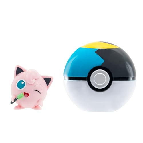 Pokémon PKW3627 Clip 'N' Go Jigglypuff inklusive 5,1 cm großer Kampffigur und Mondball-Zubehör, Mehrfarbig von Pokémon