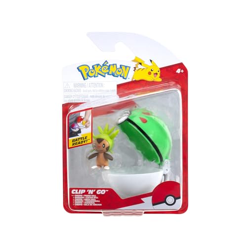 Pokémon PKW3641 - Clip'n'Go Poké Ball - Igamaro & Freundesball, offizieller Pokéball mit 5 cm Figur von Pokémon