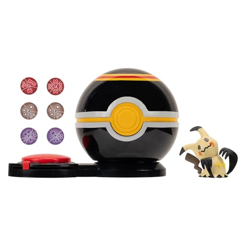 Pokémon PKW3721 - Surprise Attack Game Einzelpack - Mimigma mit Luxusball, offizielle Figur mit Ball von Pokémon