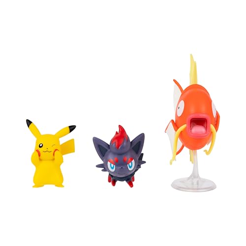 Pokémon PKW4090 Battle Figure Set - Pikachu, Zorua, Karpador, offizielles Figuren Set Pokémon PKW4090 Battle Figure Set - Pikachu, Zorua, Karpador, offizielles Figuren Set von Pokémon