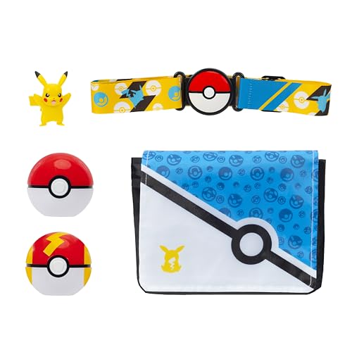 Pokémon PKW4171 - Pikachu Clip ‘N’ Go Bandolier Set – Pikachu Battle Figur, Pokéball, Turboball, Gurt und Bandolier, offizielles Set Pokémon PKW4171 - Pikachu Clip ‘N’ Go Bandolier Set – Pikachu Battle Figur, Pokéball, Turboball, Gurt und Bandolier, offizielles Set von Pokémon