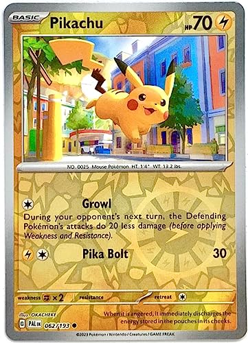 Pokemon - Pikachu 062/193 - Paldea Evolved - Reverse Holo Pokemon Card - Folie von Pokémon