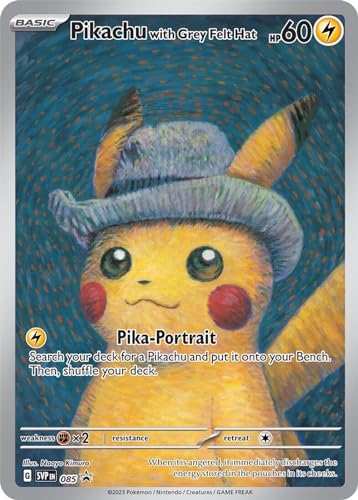 Pokemon Pikachu mit grauem Filzhut - Van Gogh Exclusive - SVP 085 - Black Star Promo - Einzelkarte von Pokémon