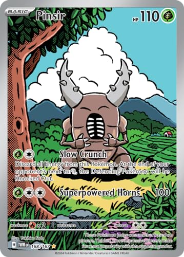 Pokemon Pinsir 168/167 - Twilight Maskerade - Illustration Rare - Full Art - Alternative von Pokémon