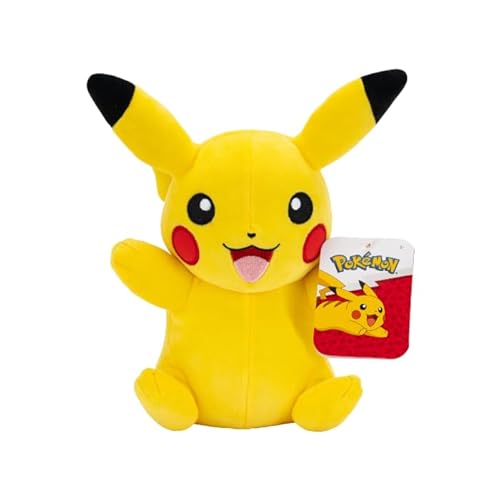 Pokemon Plüsch Pikachu - 20 cm hoch - gelb/rot - Offizielle Pokémon Plüschtier für Kinder 2+ Jahre von Pokémon