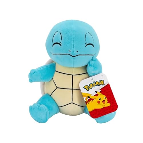 Pokemon Plush Squirtle - 20 cm hoch - blau/braun - Offizielle Pokémon Plüschtiere für Kinder 2+ Jahre von Pokémon