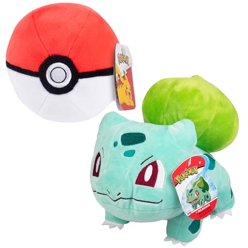 Pokemon Pokeball und 20,3 cm Bulbasaur Plüschtier – 2 Stück von Pokémon