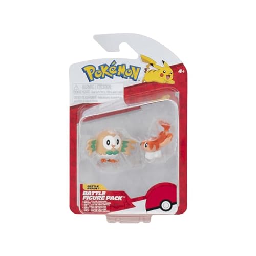 Pokémon Pokemon 5- and 8cm Battle Figure 2-Pack Tatsugiri & Rowlet - Toy Figure for Kids 4+ - Official Product for Children von Pokémon