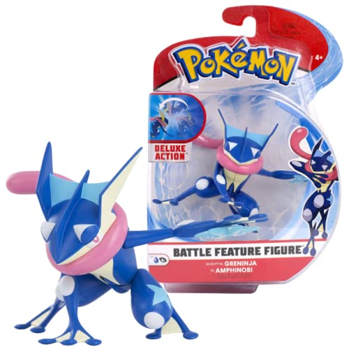 Pokémon Pokemon Figur Greninja Quajutsu – 10 cm Kampffigur - Neueste Welle 2022 - Offiziell Lizenziert Pokemon Spielzeug von Pokémon