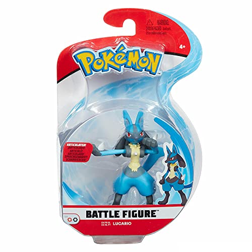 Pokémon Pokemon Figur Lucario – 8 cm Kamppfigur - Neueste 2022 - Offiziell Lizenziert Pokemon Spielzeug von Pokémon