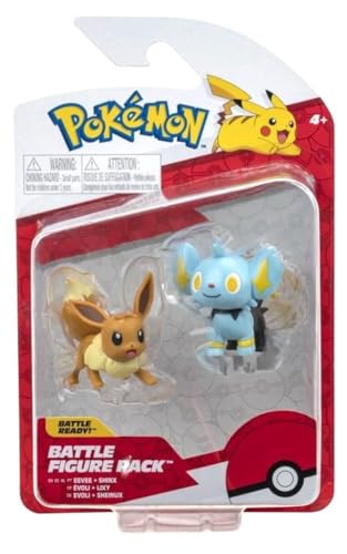 Pokémon Pokemon Figuren Evoli & Sheinux – 5 cm Kampffiguren - Neue 2023 - Offiziell Lizenziert Pokemon Spielzeug von Pokémon
