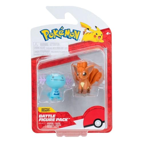 Pokémon PKW3575 - Battle Figure Pack - Felino & Vulpix, offizielle detaillierte Figuren, je 5 cm von Pokémon