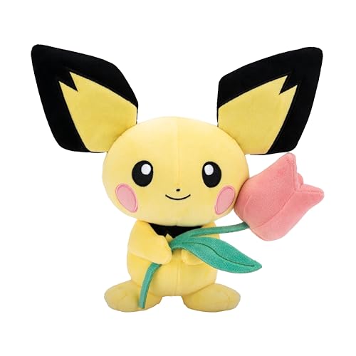 Pokémon Pokemon Plush 20cm Spring Themed Pichu - Yellow/Black w. Flower - Official Stuffed Toy for Children 2+ Years von Pokémon