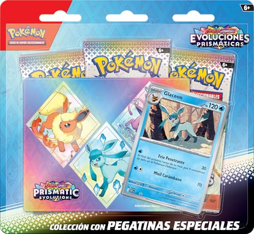 Pokémon Púrpura-Evoluciones Prismáticas Juego de Cartas Coleccionables Glazipan Kollektion mit speziellen Aufklebern, bunt von Pokémon