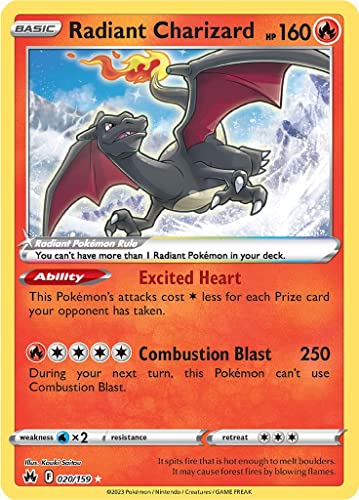 Pokemon - Radiant Charizard 020/159 - Crown Zenith - Ultra Rare Card von Pokémon