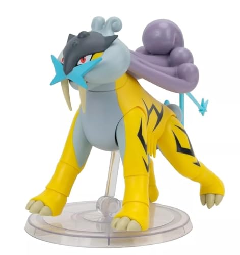 Pokemon Raikou Superbewegliche 15,2 cm große Figur – Sammeln Sie Ihre Lieblings-Pokémon-Figuren – Spielzeug für Kinder und Pokémon-Fans, Mehrfarbig/Meereswellen (Ocean Tides) von Pokémon