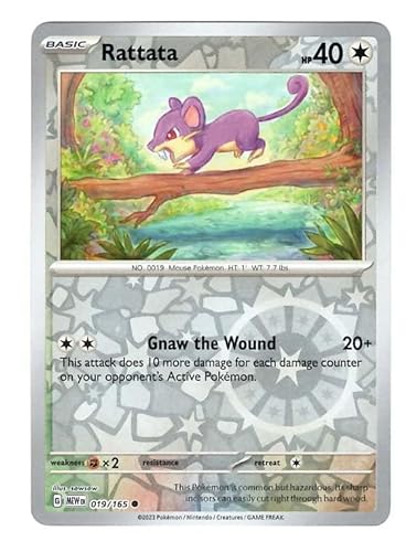 Pokemon - Rattata 019/165 - Pokemon 151 - Reverse Foil - Einzelkarte von Pokémon