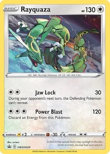 Pokemon Rayquaza SWSH029 Schwert & Schild – Schwarzer Stern Promokarte – Kosmisches Holo von Pokémon