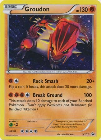 Pokemon Sammelkartenspiel Groudon XY52 Jumbo Promo Card Oversized Collectible von Pokémon