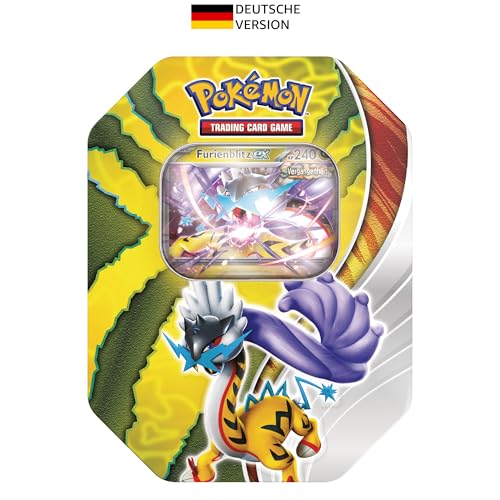 Pokémon-Sammelkartenspiel: Tin-Box Paradox-Schicksale: Furienblitz-ex (1 holografische Promokarte & 4 Boosterpacks) von Pokémon