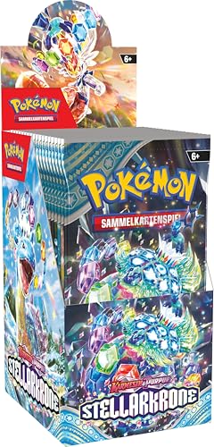 Pokémon-Sammelkartenspiel: Boosterbundle Karmesin & Purpur – Stellarkrone (18 Boosterpacks) von Pokémon