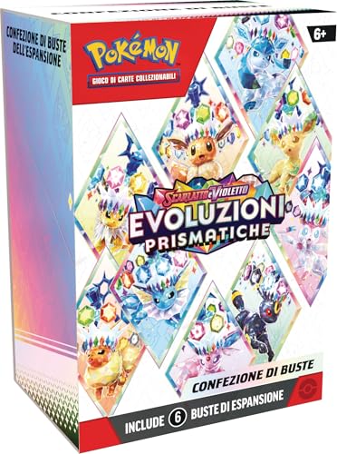 Pokémon-Sammelkartenspiel: Erweiterungspackung Scharlachrot und Violett – Prismatische Entwicklungen (sechs Erweiterungspackungen) von Pokémon