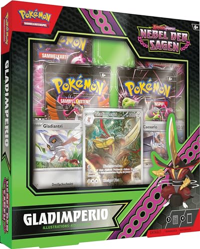 Pokémon-Sammelkartenspiel: Illustrations-Kollektion Karmesin & Purpur – Nebel der Sagen: Gladimperio (1 Vollbild-Promokarte, 2 holografische Karten & 4 Boosterpacks) von Pokémon