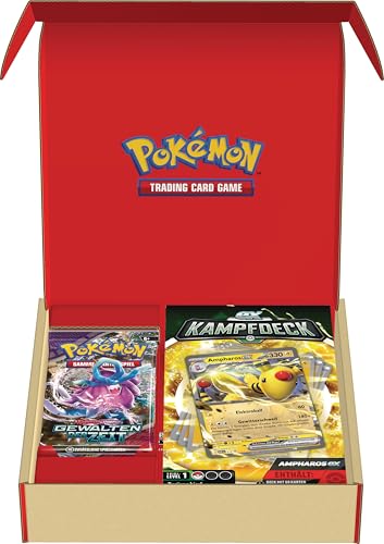 Pokémon-Sammelkartenspiel: Kampfdeck Ampharos-ex und 2er-Boosterpack-Bundle (sofort spielbares Deck mit 60 Karten) von Pokémon