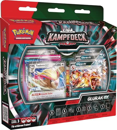 Pokémon-Sammelkartenspiel: Liga-Kampfdeck Glurak-ex (1 sofort spielbares Deck mit 60 Karten, darunter Glurak-ex & Tauboss-ex) von Pokémon