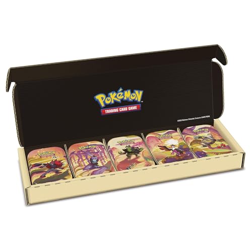 Pokémon-Sammelkartenspiel: Mini-Tin-Box-Bundle Karmesin & Purpur – Nebel der Sagen (5 Mini-Tin-Boxen mit je 2 Boosterpacks) von Pokémon