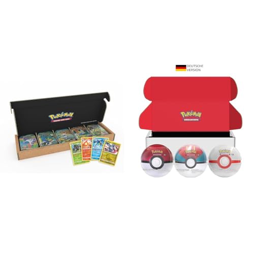 Pokémon-Sammelkartenspiel: Mini-Tin-Box-Bundle & Sammelkartenspiel: Tin-Box-Bundle Pokéball – Pokéball, Köderball & Premierball (9 Boosterpacks des Pokémon-Sammelkartenspiels, 7 Stickerbögen) von Pokémon