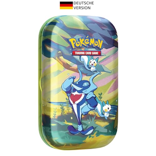 Pokémon-Sammelkartenspiel: Mini-Tin-Box Farbenfrohes Paldea: Delfinator & Pachirisu (2 Boosterpacks, 1 Stickerbogen) von Pokémon