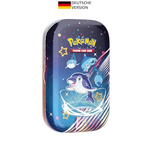 Pokémon-Sammelkartenspiel: Mini-Tin-Box Karmesin & Purpur – Paldeas Schicksale: Normifin (2 Boosterpacks, 1 Sticker & 1 Bildkarte) von Pokémon