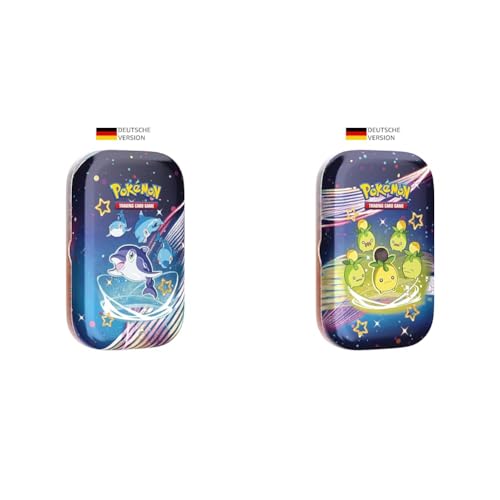 Pokémon-Sammelkartenspiel: Mini-Tin-Box Karmesin & Purpur & Sammelkartenspiel: Mini-Tin-Box Karmesin & Purpur – Paldeas Schicksale: Olini (2 Boosterpacks, 1 Sticker & 1 Bildkarte) von Pokémon