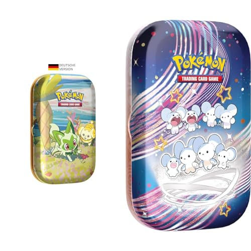 Pokémon-Sammelkartenspiel: Mini-Tin-Boxen Paldea-Freunde – Felori & Sammelkartenspiel: Mini-Tin-Box Karmesin & Purpur – Paldeas Schicksale: Famieps (2 Boosterpacks, 1 Sticker & 1 Bildkarte) von Pokémon