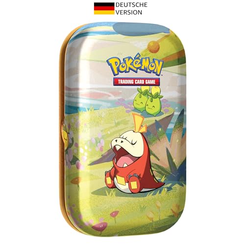 Pokémon-Sammelkartenspiel: Mini-Tin-Boxen Paldea-Freunde – Krokel (2 Boosterpacks, 1 Bildkarte & 1 Stickerbogen) Deutsche Version von Pokémon