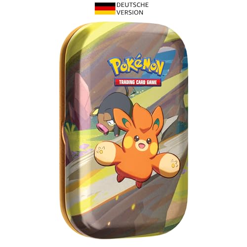 Pokémon-Sammelkartenspiel: Mini-Tin-Boxen Paldea-Freunde – Pamo (2 Boosterpacks, 1 Bildkarte & 1 Stickerbogen) Deutsche Version von Pokémon