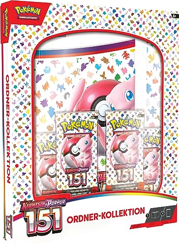 Pokémon-Sammelkartenspiel: Ordner-Kollektion Karmesin & Purpur – 151 (Ordner mit 360 Kartenfächern & 4 Boosterpacks) von Pokémon