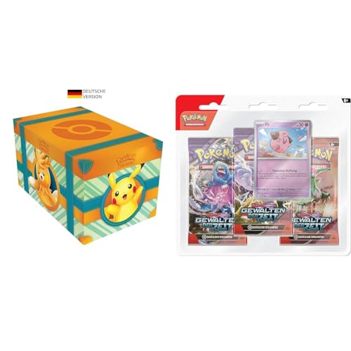 Pokémon-Sammelkartenspiel: Paldea-Abenteuerkoffer (7 holografische Promokarten & 6 Boosterpacks) & Sammelkartenspiel: 3er-Pack Karmesin & Purpur von Pokémon